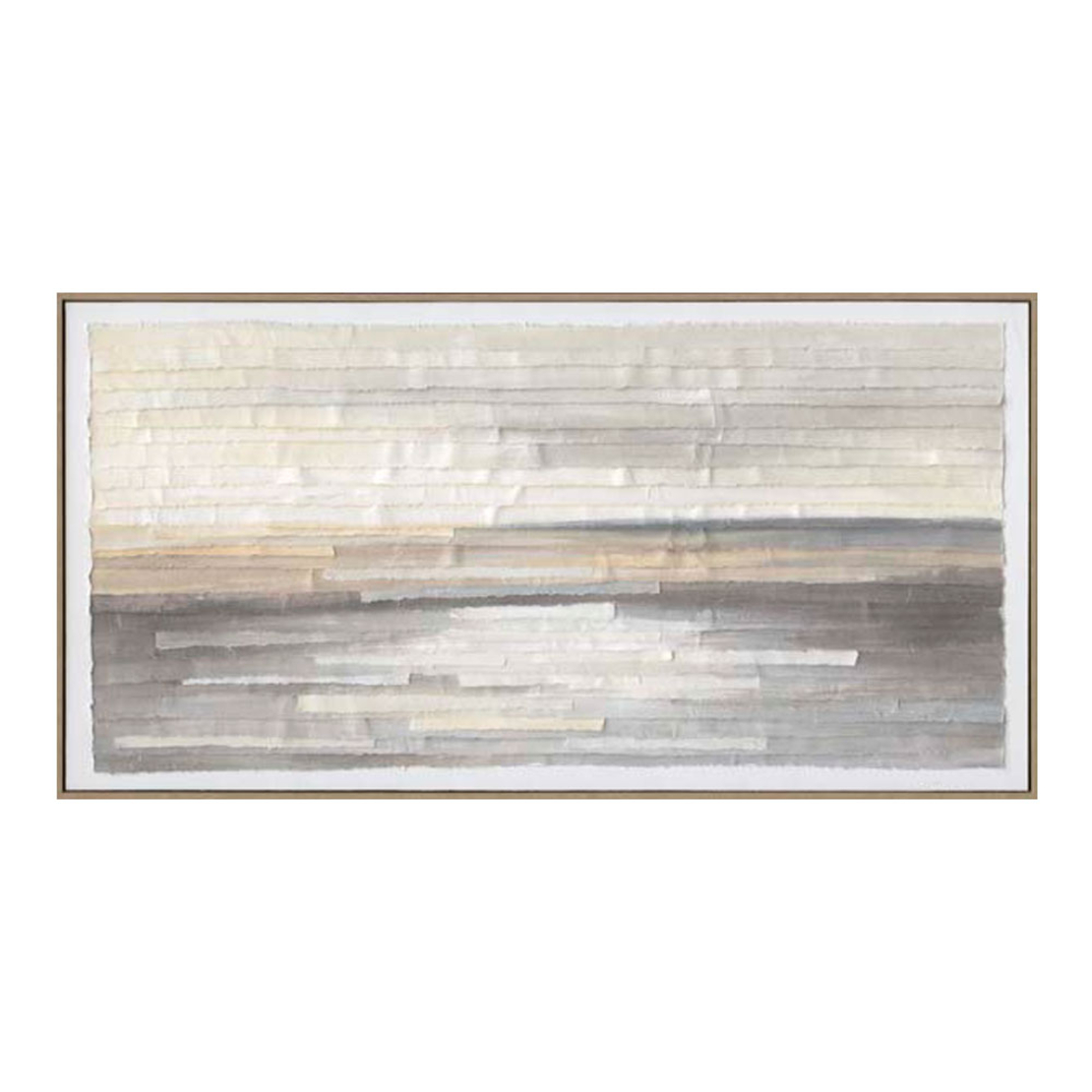 INOLA PAINTING DECORATIVE 60x120x4 CANVAS WHITE BEIGE GREY WOOD NATURAL