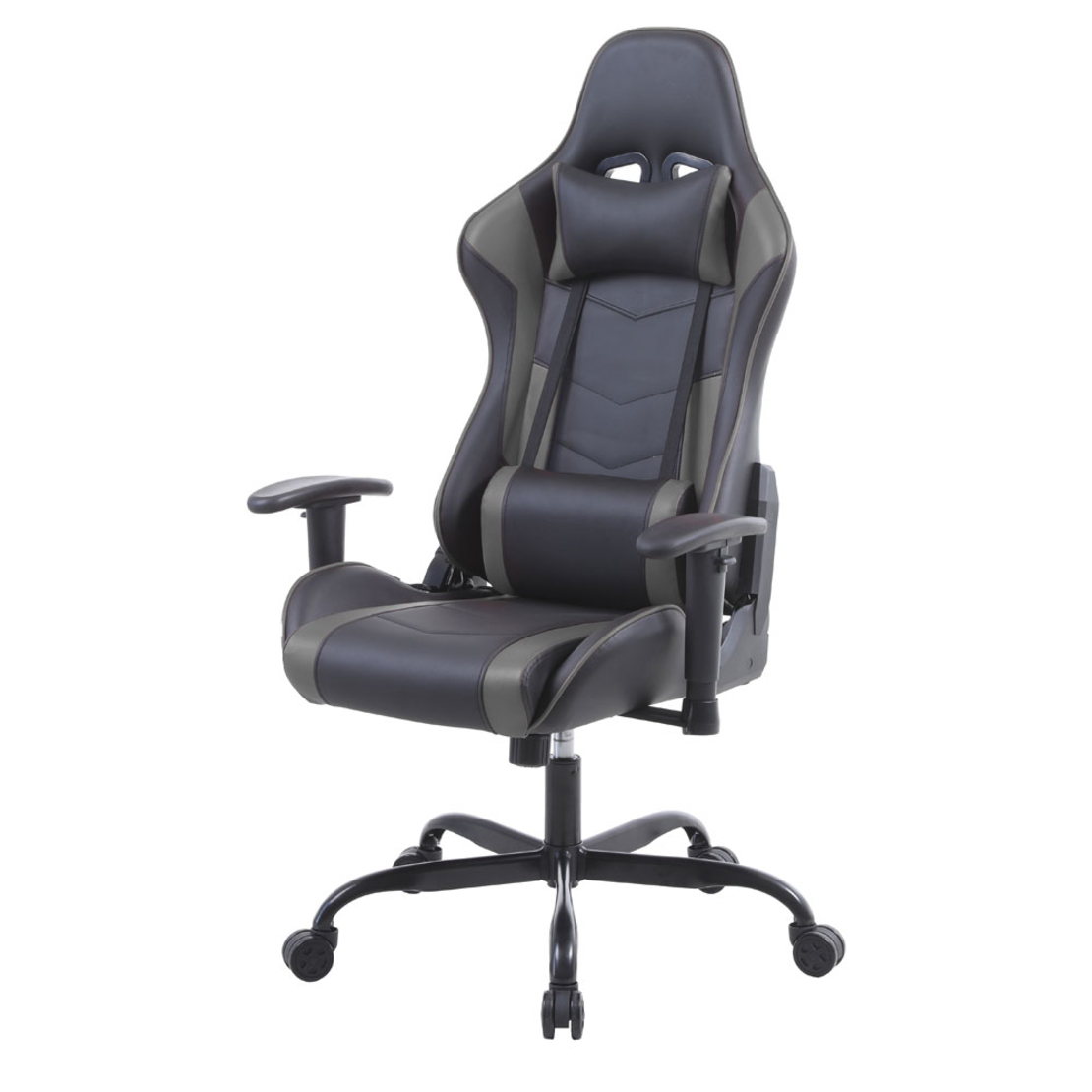 EXPLOR GAMING CHAIR DESK FABRIC BLACK METAL GREY METAL 50x71xΗ135cm PRC