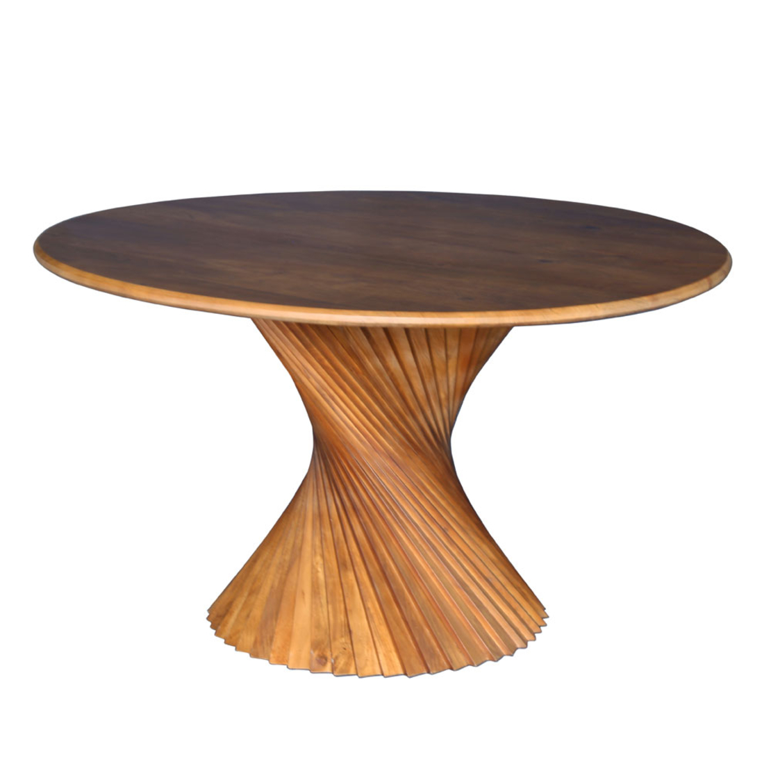 TWIST TABLE WOOD ACACIA WALNUT IN