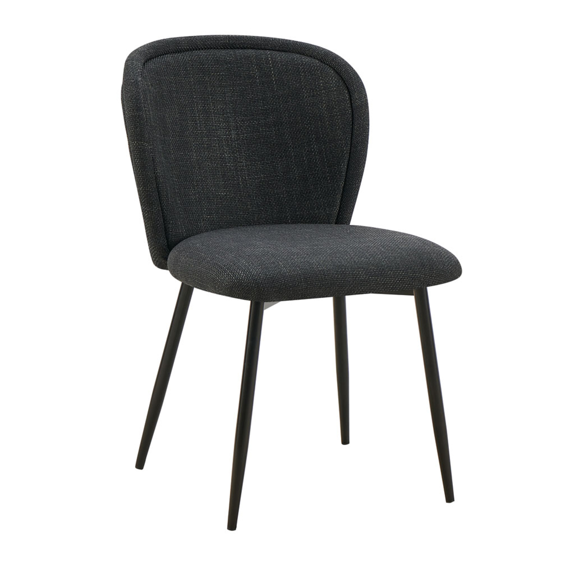 FIGARO CHAIR FABRIC ANTRACITE METAL BLACK E1 PRC