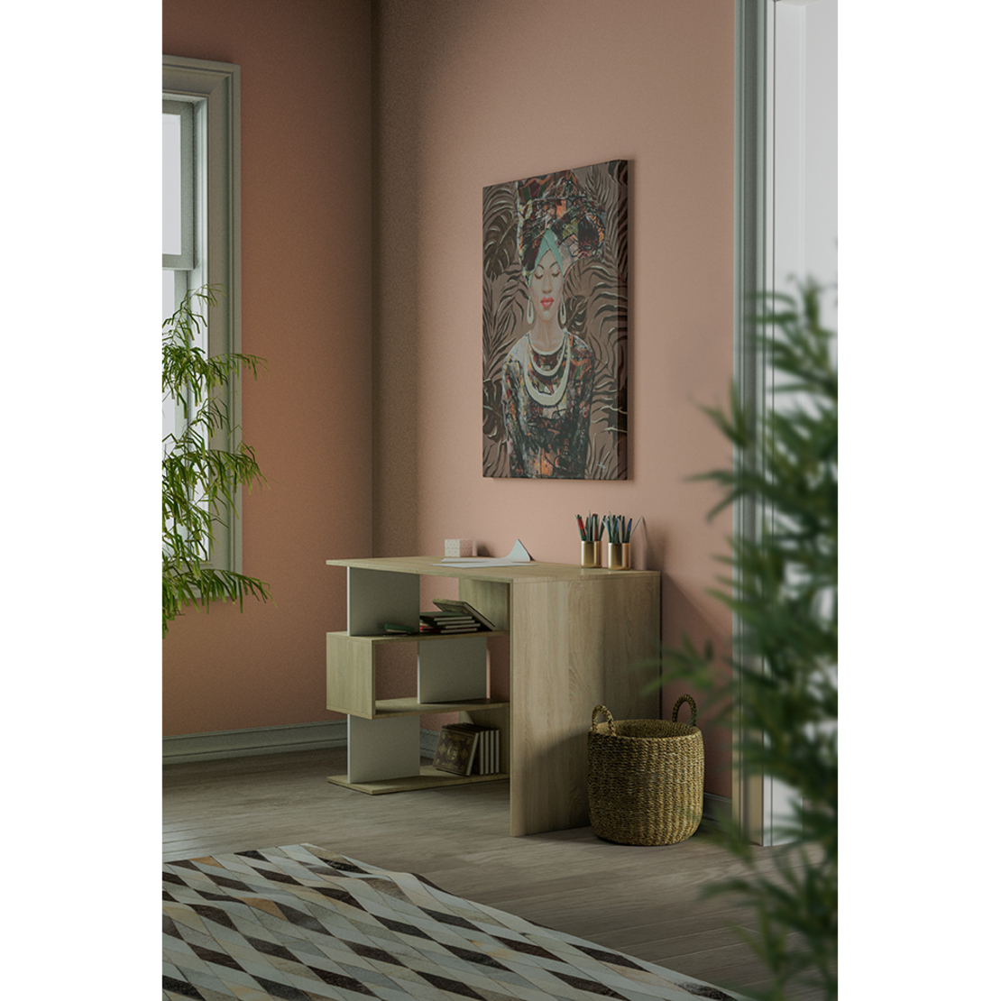JUNGLE LADY 2 PAINTING CANVAS MULTICOLOR WOOD 76x1