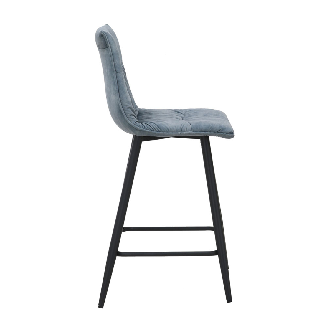LINEA STOOL BAR FABRIC WATER GREEN METAL BLACK E1 PRC