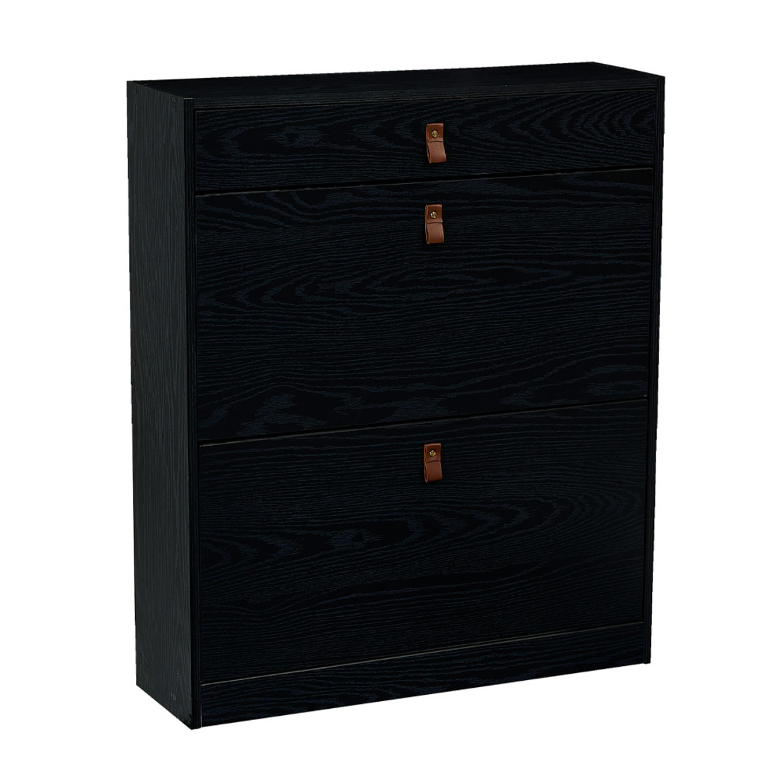 PORTOBELLO SHOERACK 2DOORS 1DRAWER CHIPBOARD WITH MELAMINE CARTA BLACK OAK E1 PRC