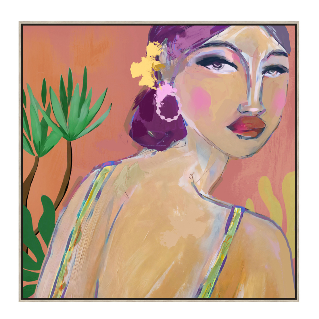 BEAUTY FACE 1 PAINTING CANVAS MULTICOLOR WOOD FRAM
