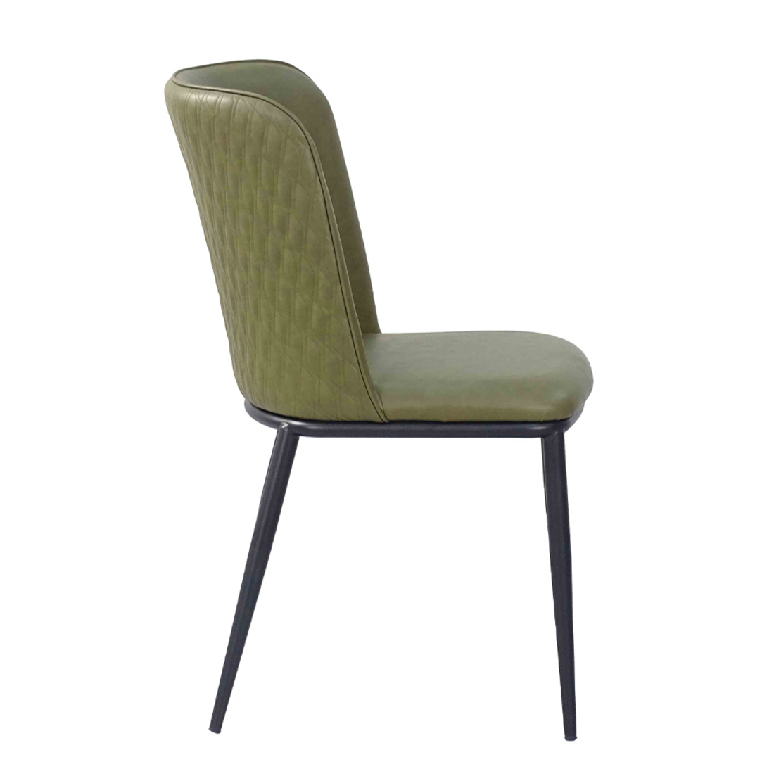 COUTURE CHAIR FABRIC OLIVE GREEN METAL BLACK PRC