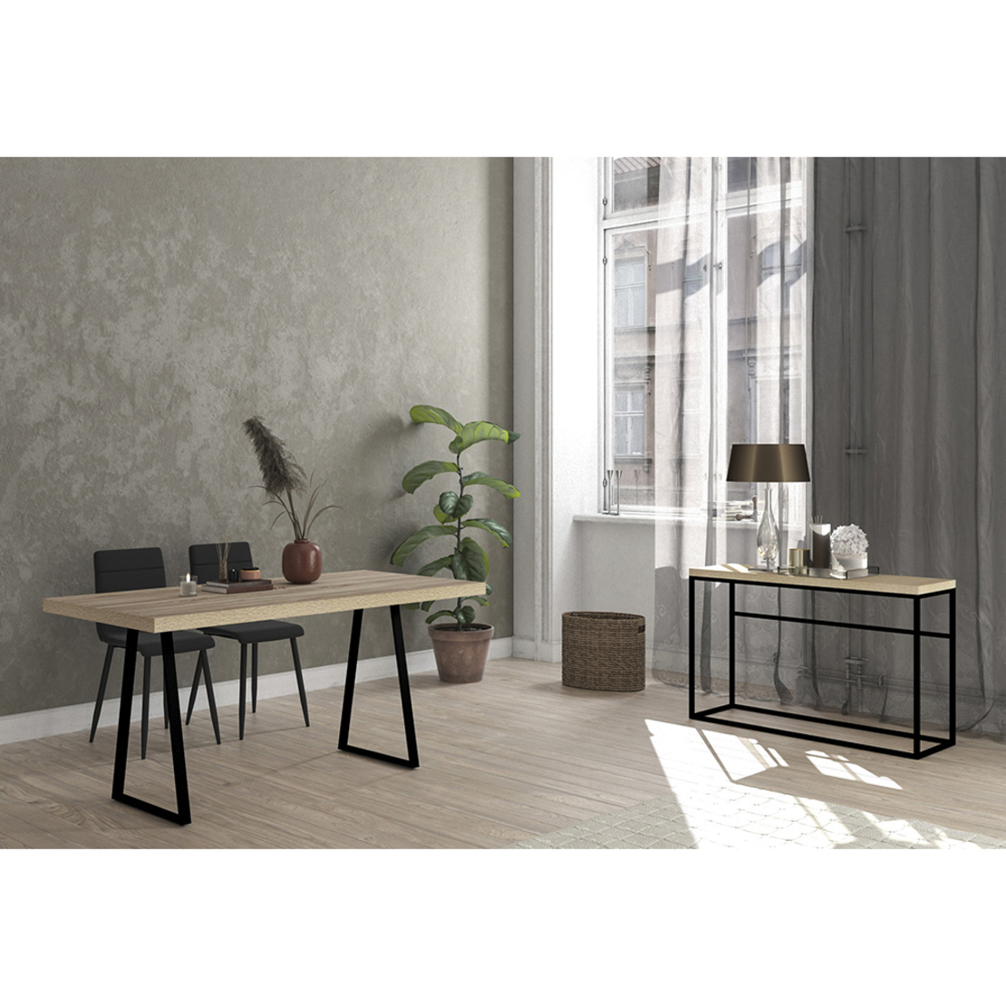 ALE CONSOLE HONEYCOMB SONOMA BLACK 120x39xH77cm E1 PRC
