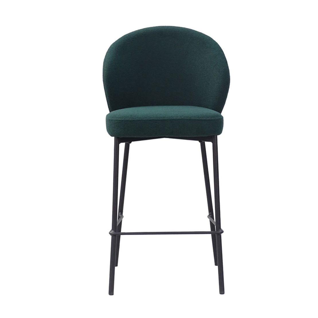 LUNE STOOL BAR FABRIC GREEN DARK METAL BLACK PRC
