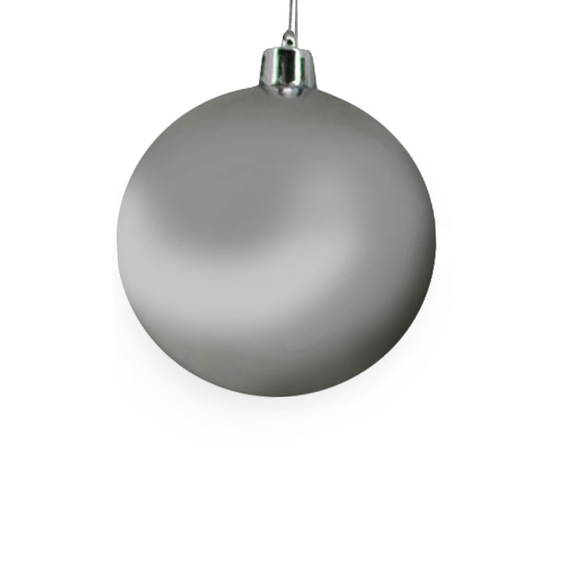 SILVER CHRISTMAS BALL 15x15x15 PLASTIC SILVER