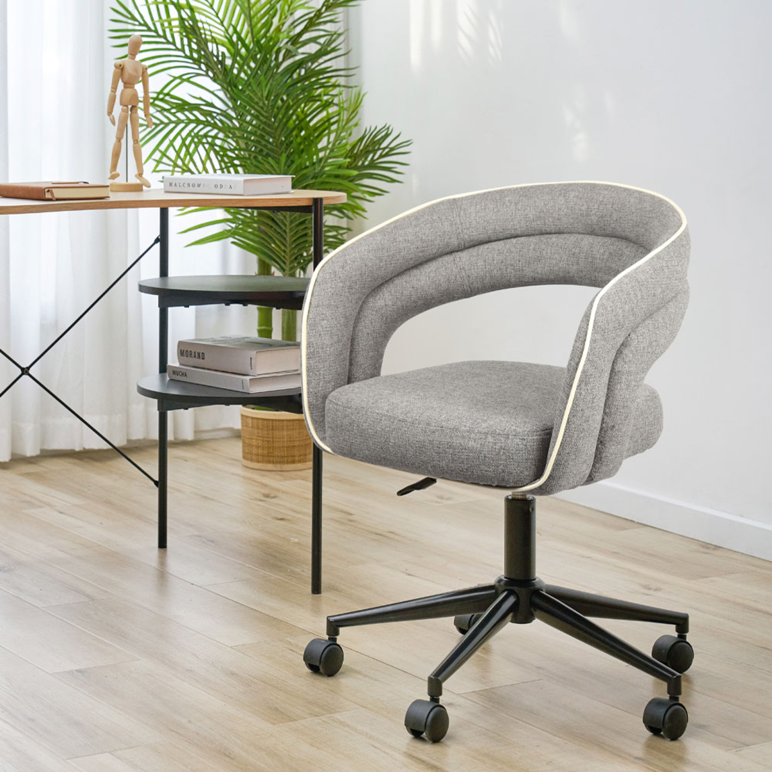 LA LUNA CHAIR DESK FABRIC GREY METAL METAL 59x56,5