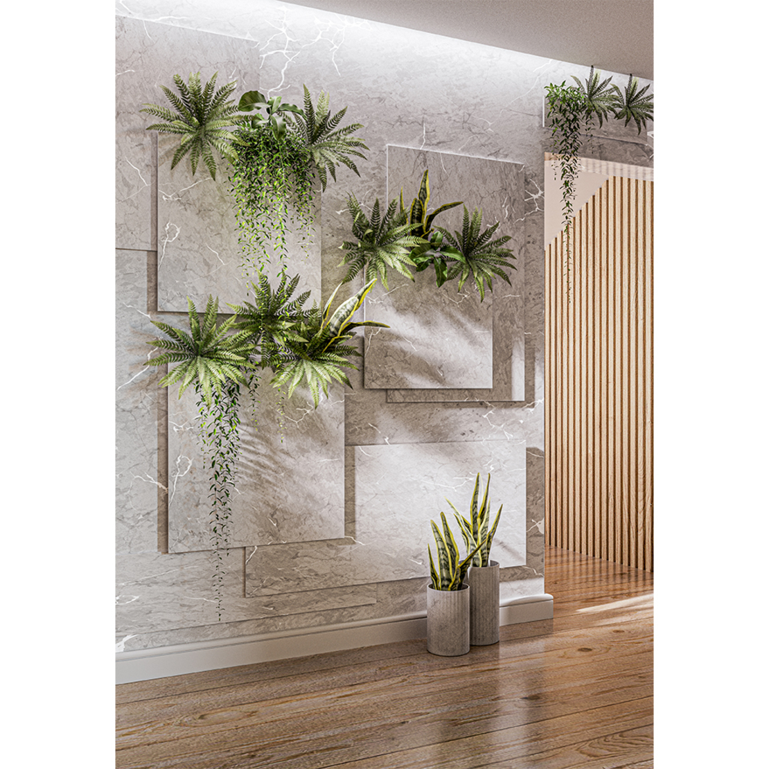 BOSTON FERN ARTIFICIAL PLANT POLYESTER PE/PP GREEN