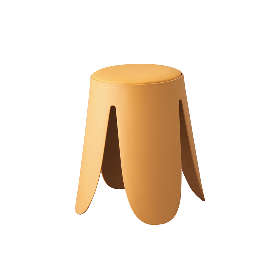 TULIP STOOL PP MUSTARD FABRIC PRC