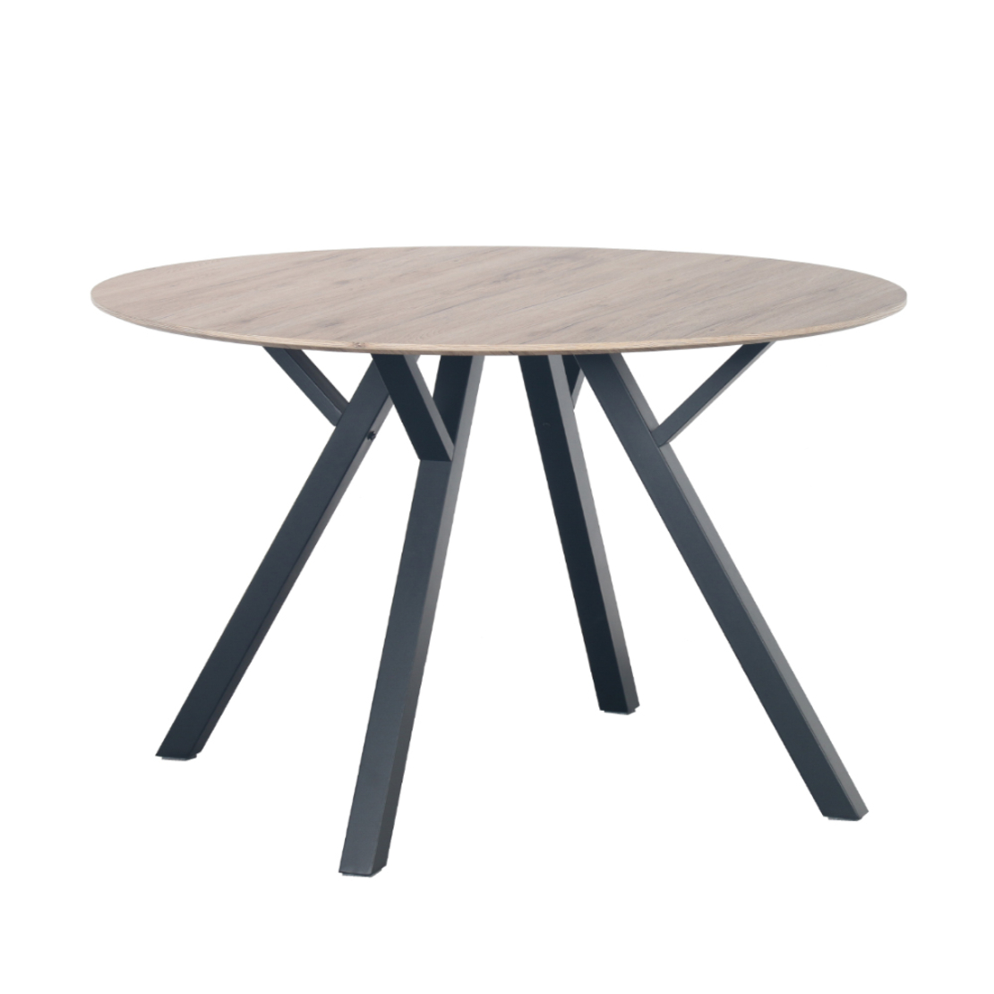 NATURE TABLE MDF OAK METAL BLACK E1 PRC