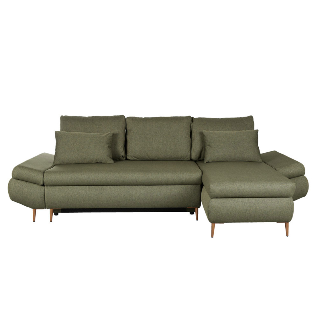 JACOB SOFA BED CORNER LEFT EASY CLEAN FABRIC OLIVE GREEN E1 EU