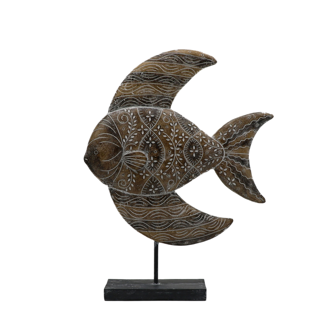 GOURAMI DECO FISH POLYRESIN BROWN 26,1x6xH33cm PRC