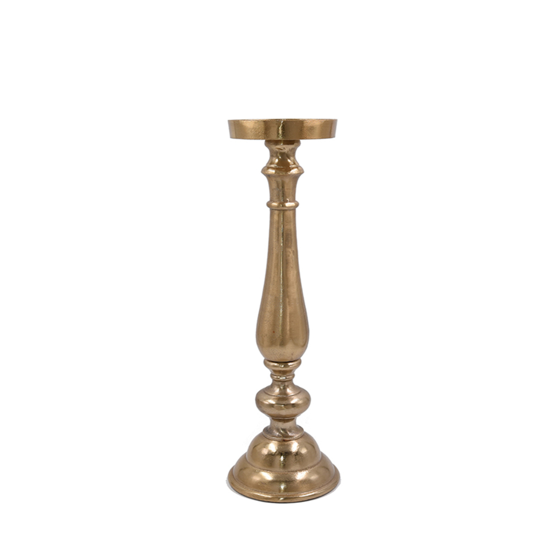 IONAS CANDLE HOLDER ALUMINIUM GOLD 15x15xH55cm IN