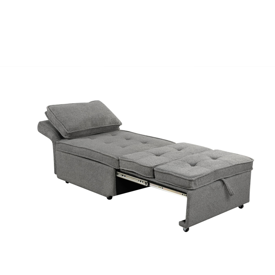 SLEEP ARMCHAIR BED FABRIC GREY DARK FABRIC E1