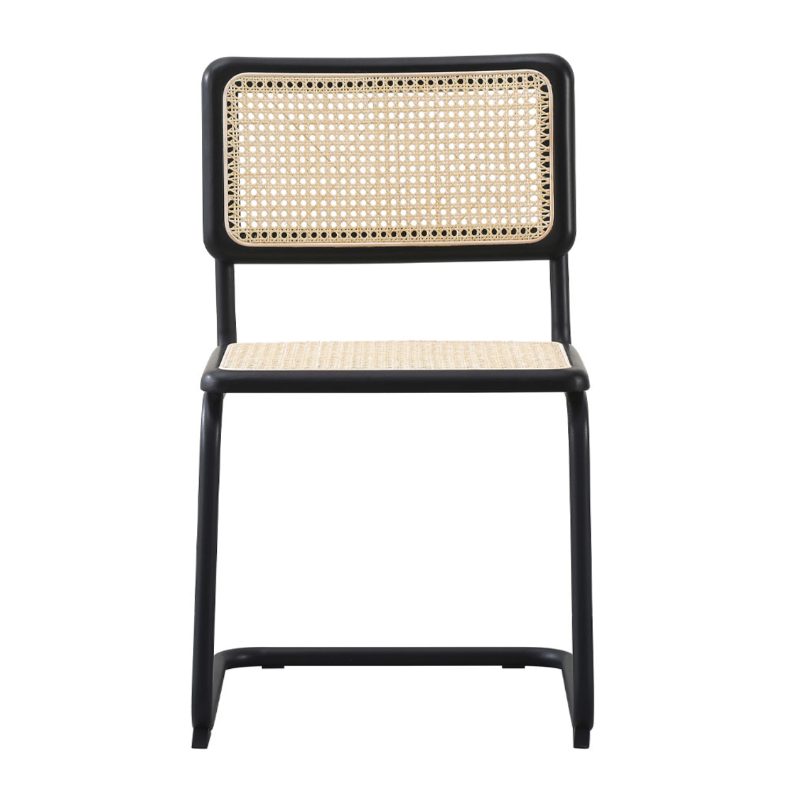 BROYER CHAIR WOOD RUBBERWOOD BLACK RATTAN PRC
