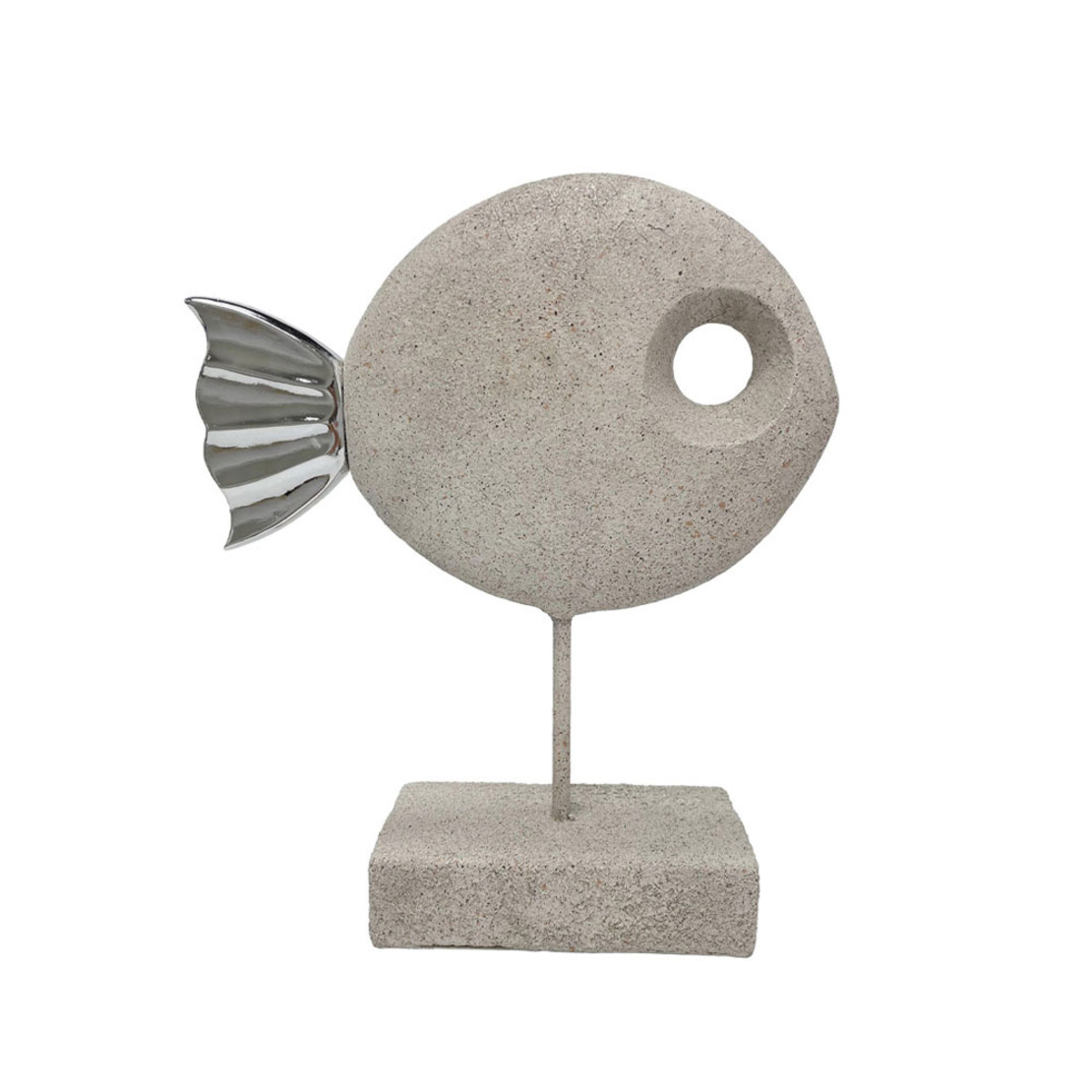 CERNIA DECORATION FISH 27.8x9.8x33.6 POLYRESIN BEIGE BROWN