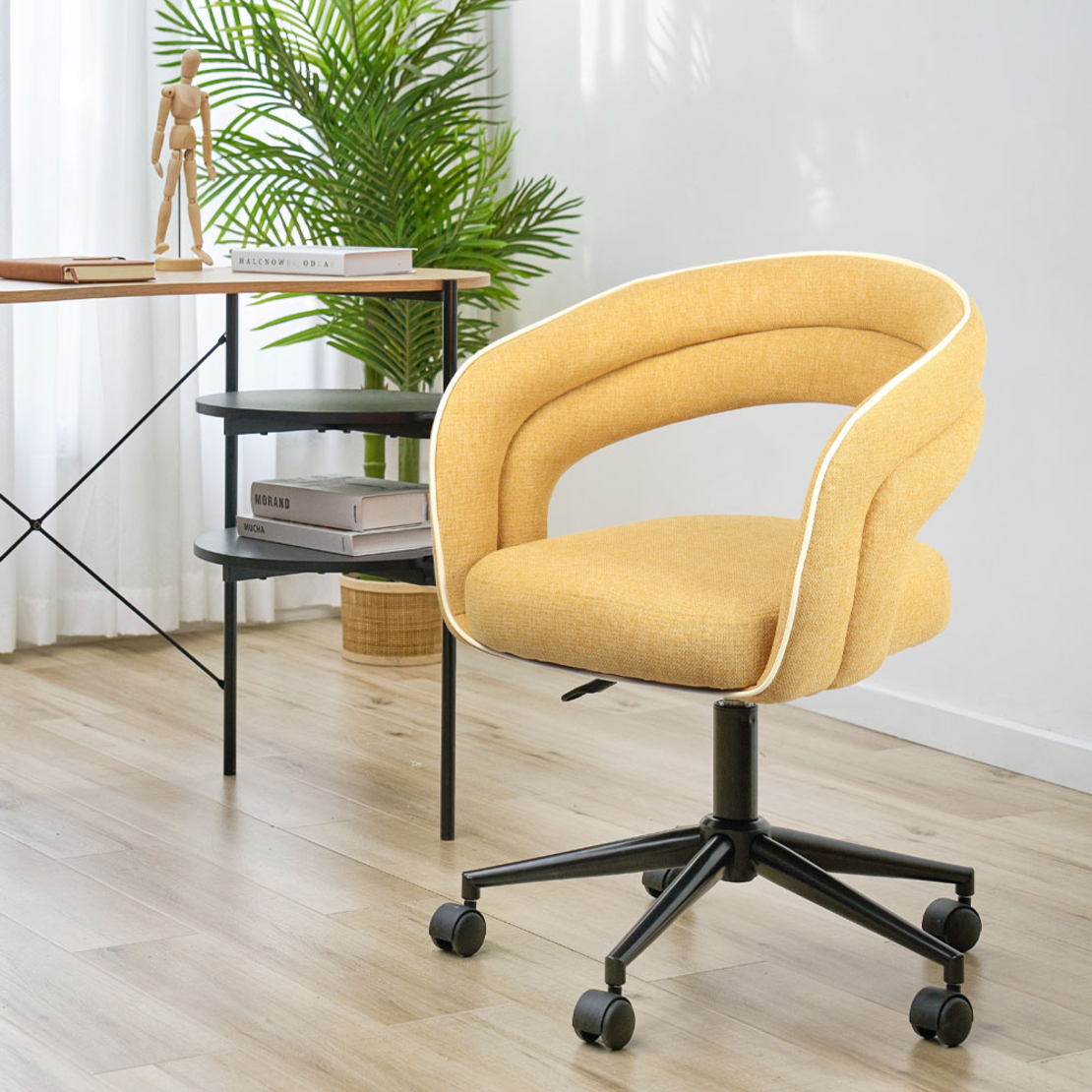 LA LUNA CHAIR DESK FABRIC MUSTARD METAL METAL 59x5
