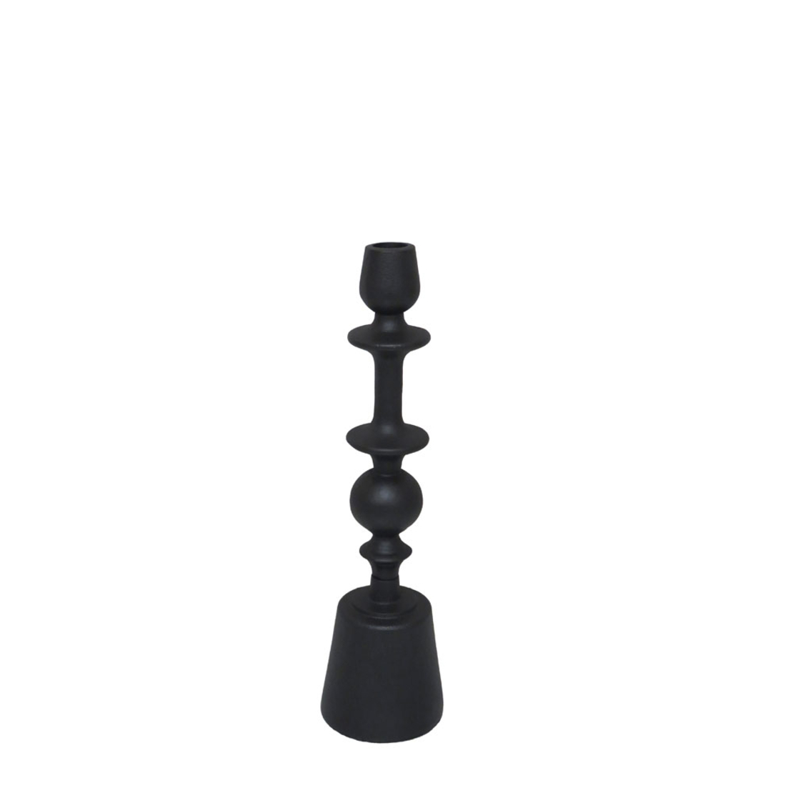 ARTIOM CANDLE HOLDER 9x9x34 ALUMINIUM BLACK