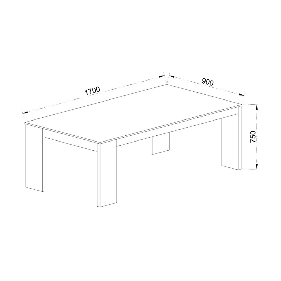 INTRO TABLE MELAMINE CEMENT DARK SONOMA DARK E1 EU