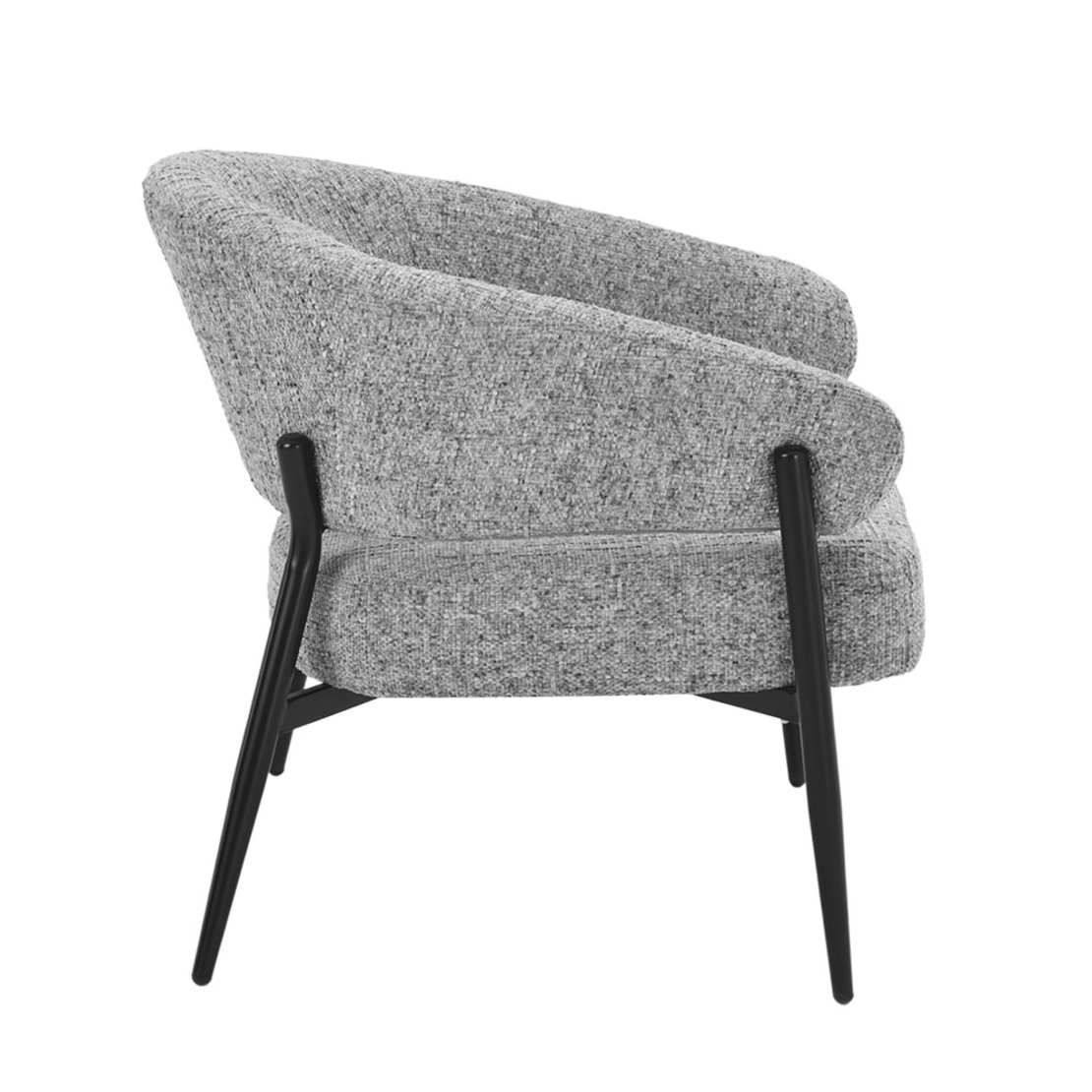 MORITZ ARMCHAIR FABRIC GREY METAL BLACK E1 PR
