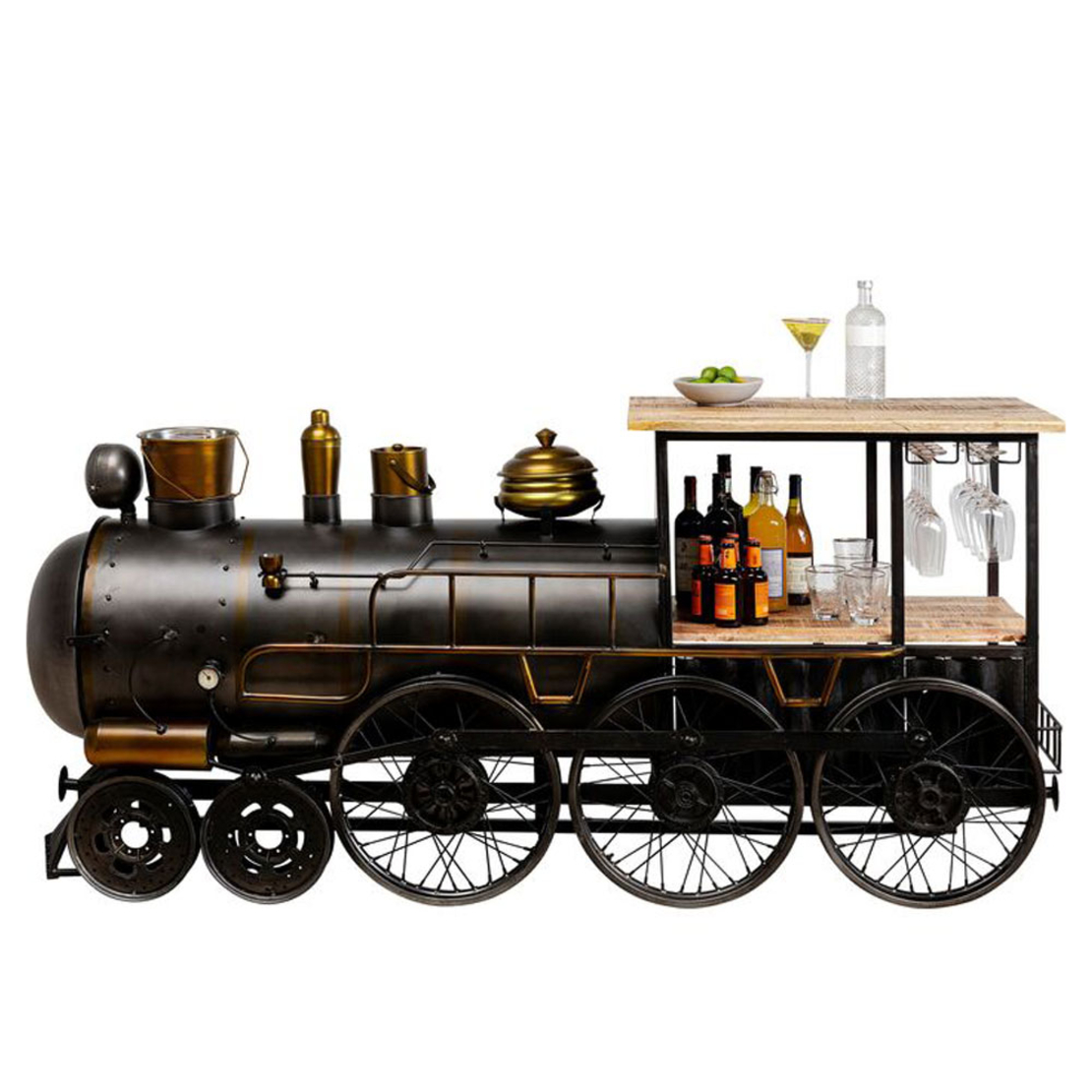TRAIN CONSOLE BAR METAL GUNMETAL NATURAL BLACK 226