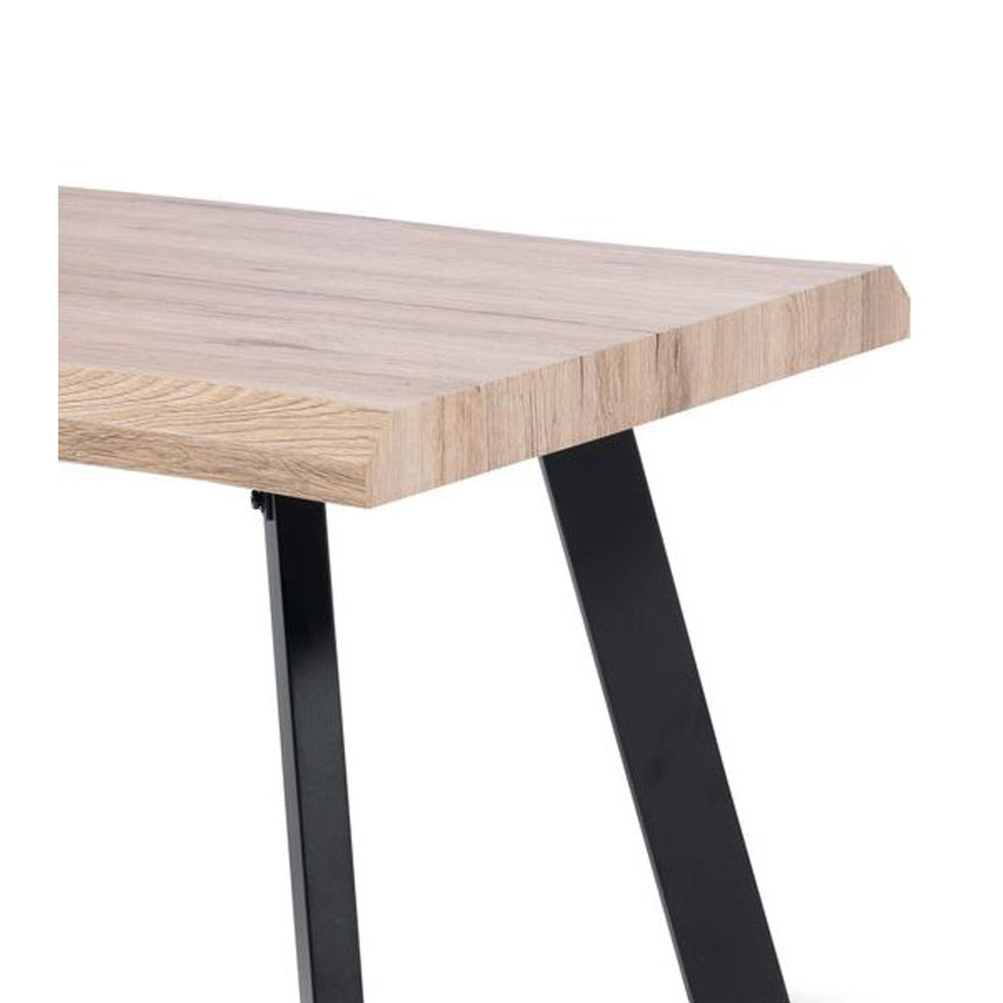 BRICK-URBAN COFFEE TABLE CHIPBOARD WITH MELAMINE CARTA NATURAL BLACK METAL 110x60xH45cm E1 PRC
