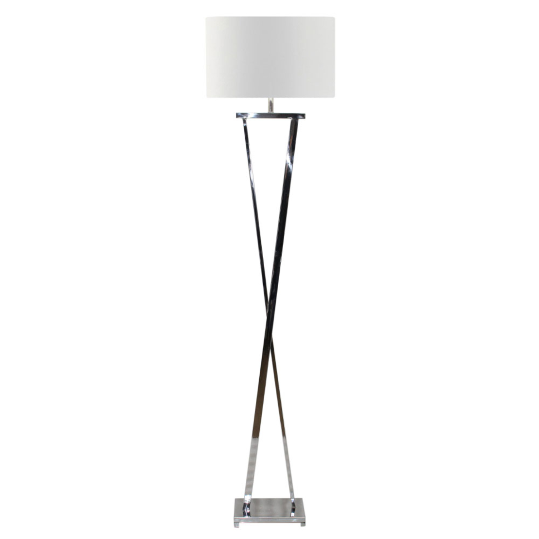 KELSIE LAMP FLOOR SILVER WHITE 41x25xH170cm CE IN