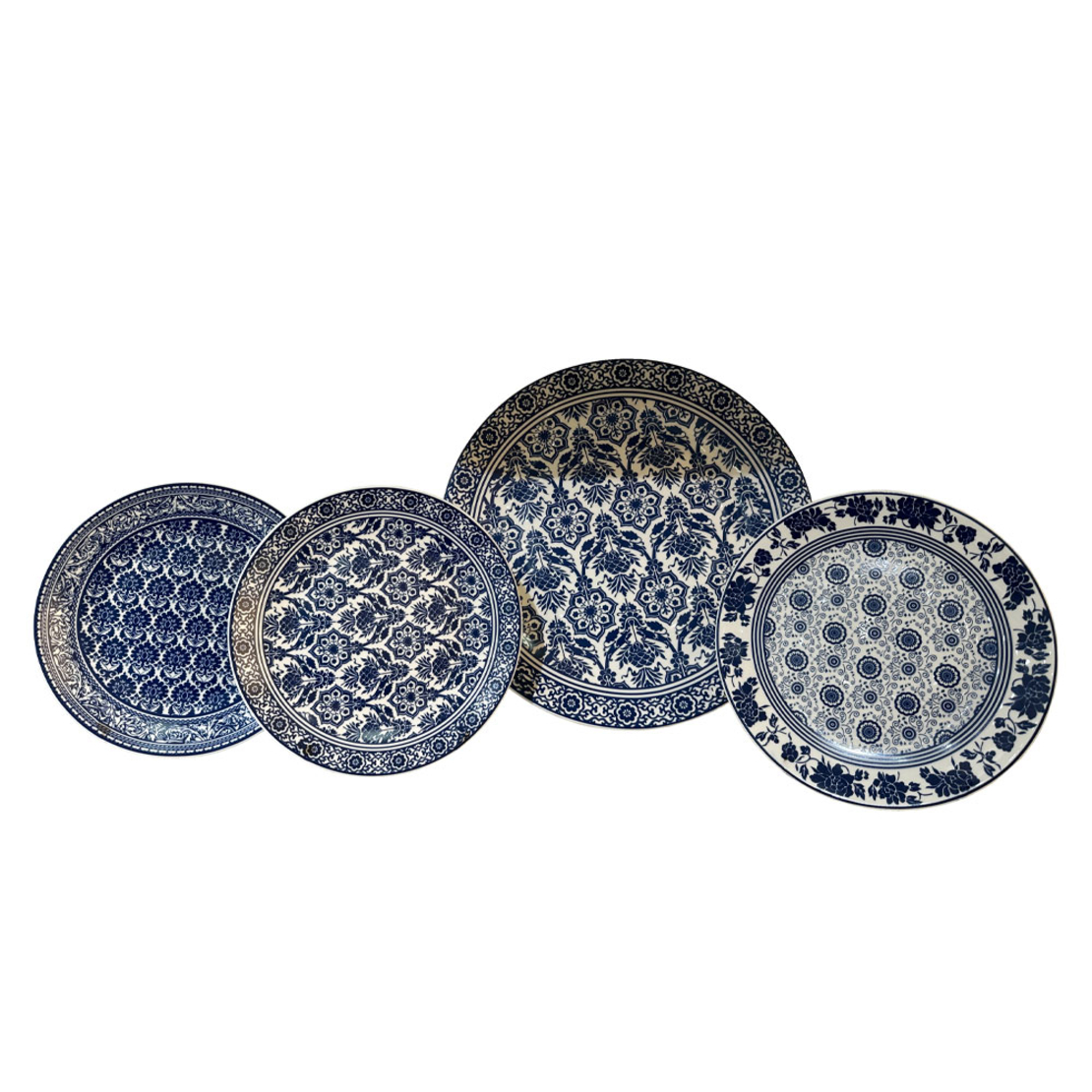 FELICIA PLATE DESSERT SET 6 PCS NEW BONE CHINA WHI