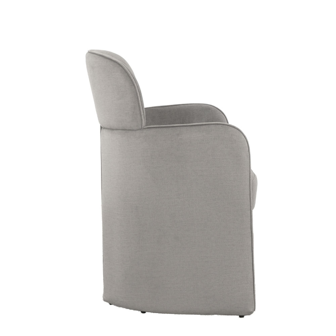 VANITY ARMCHAIR FABRIC GREY METAL E1 PRC