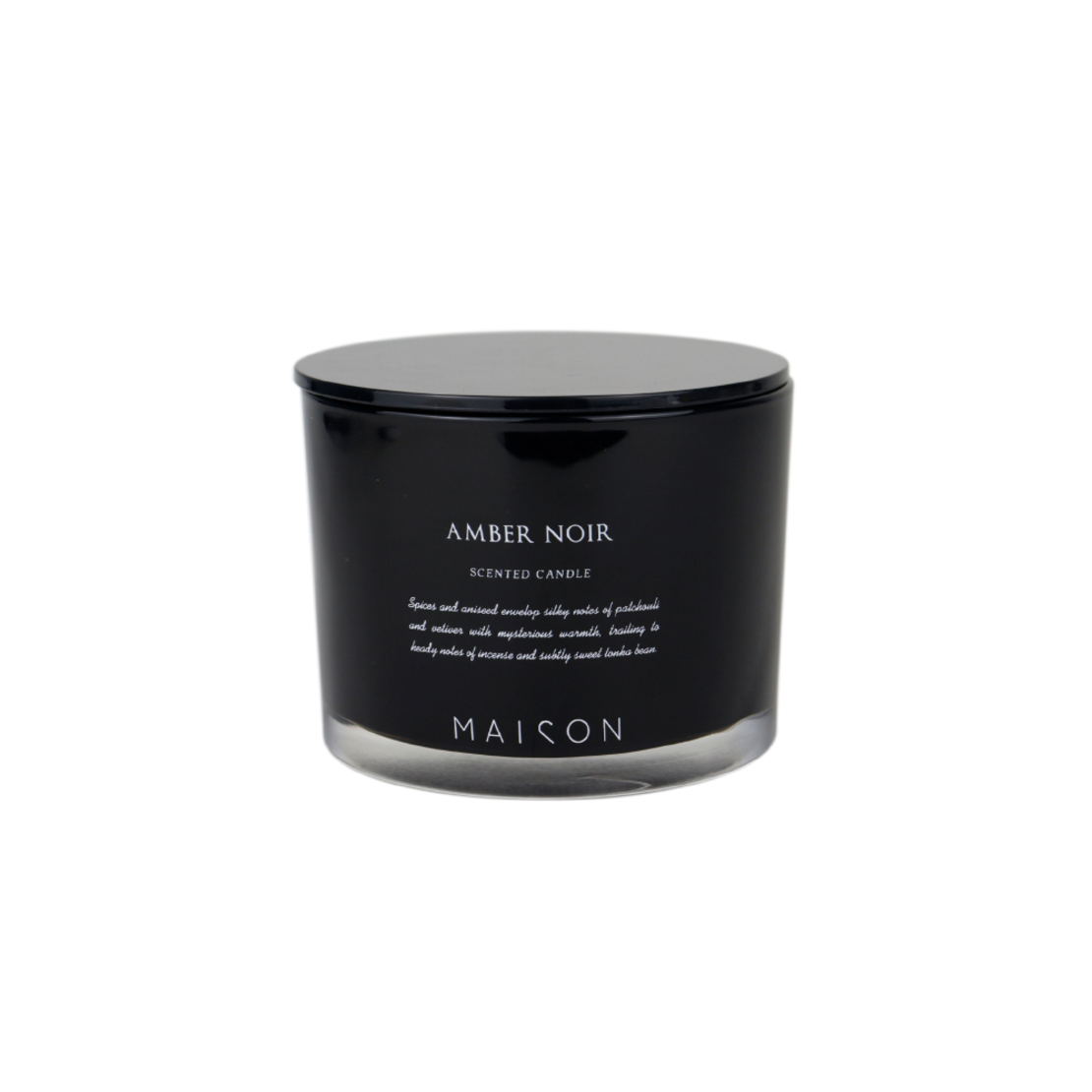 WELLNESS CANDLE SCENTED CANDLE GLASS BLACK D10xH7,