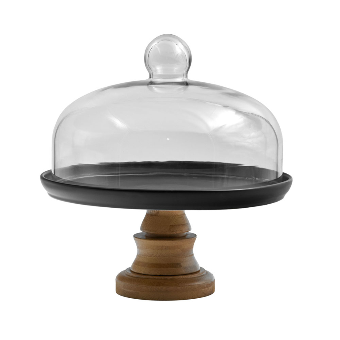 CURVE COUP WITH LID PORCELAIN BAMBOO BLACK NAT