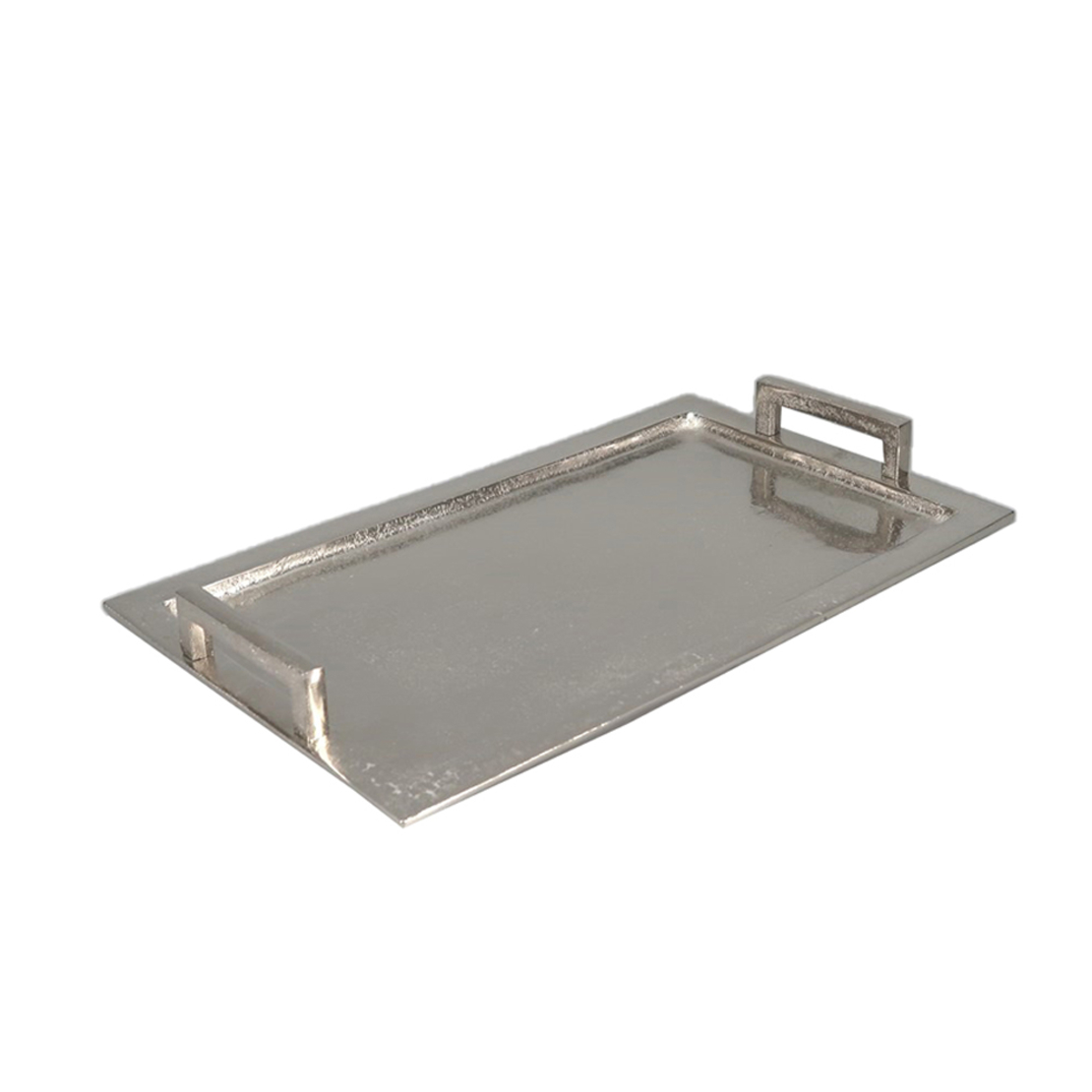 BARRA TRAY ALUMINIUM SILVER 43x25xH5cm IN
