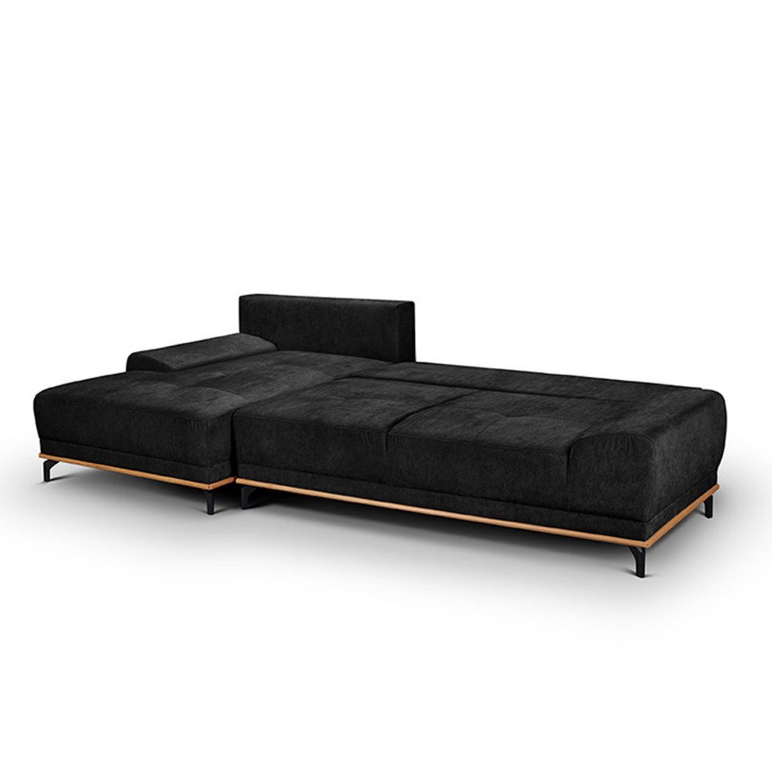 NATURA SOFA BED CORNER LEFT EASY CLEAN FABRIC ANTHRACITE E1 EU