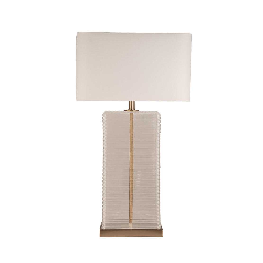 ELEVEN LAMP TABLE GLASS LINEN TRANSPARENT GOLD WHI