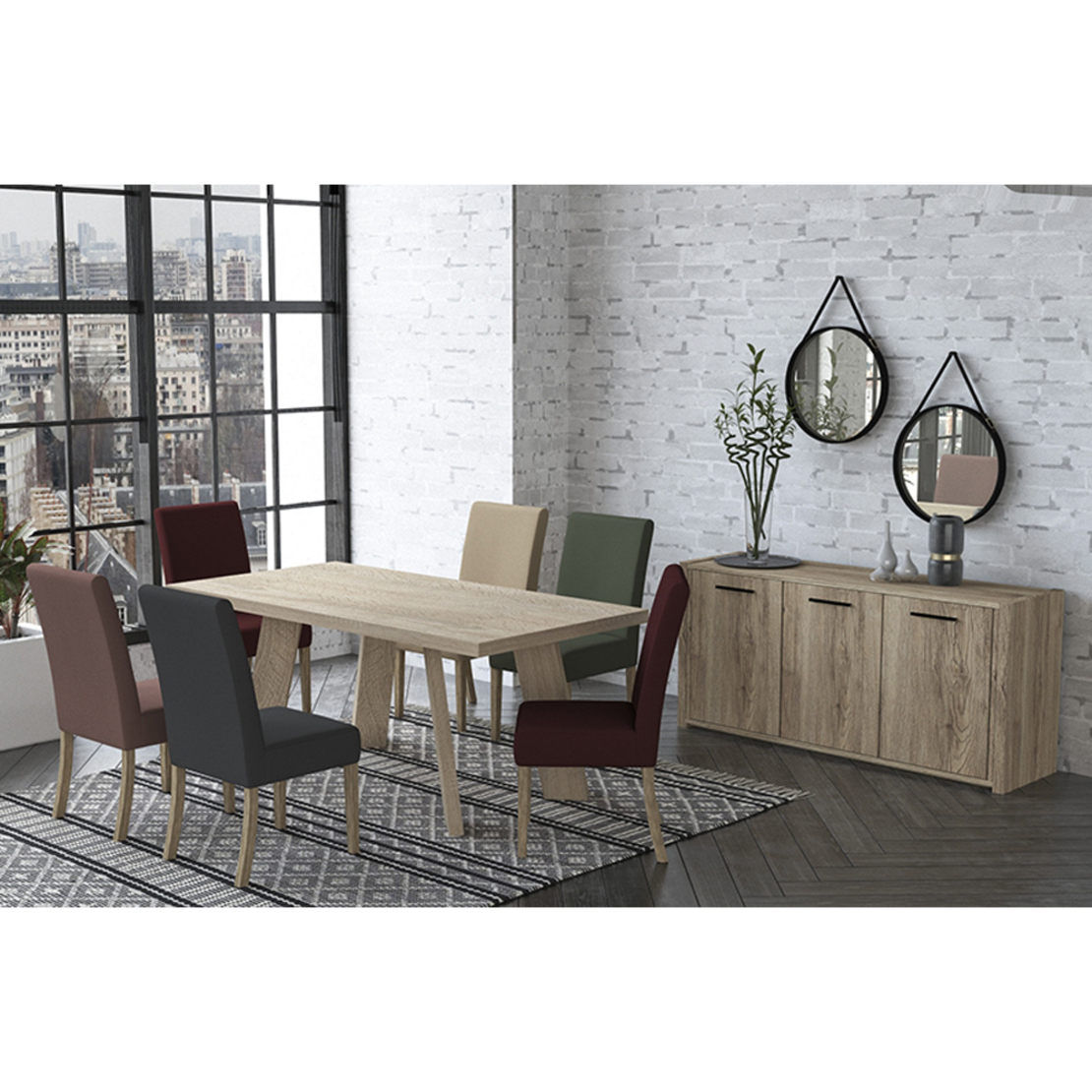 CITY TABLE MELAMINE SONOMA DARK E1 PRC