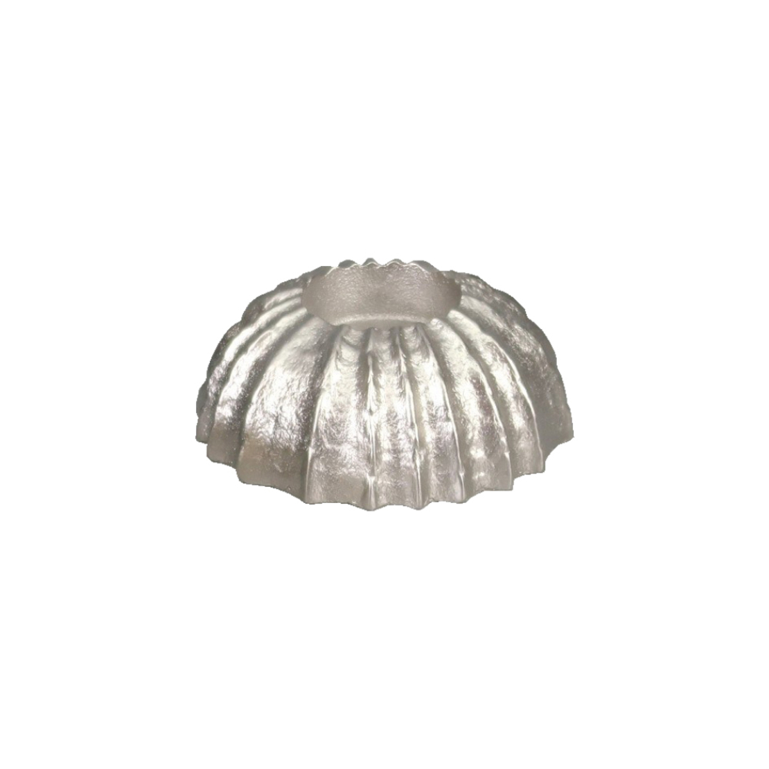 MOLK BASE FOR CANDLE ALUMINIUM SILVER MATTE D10xH4