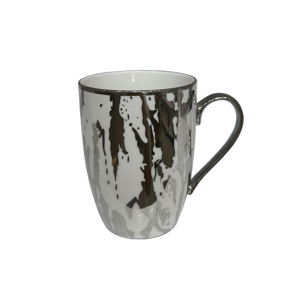 CHIC C MUG NEW BONE CHINA WHITE SILVER D8,3xH10,5c