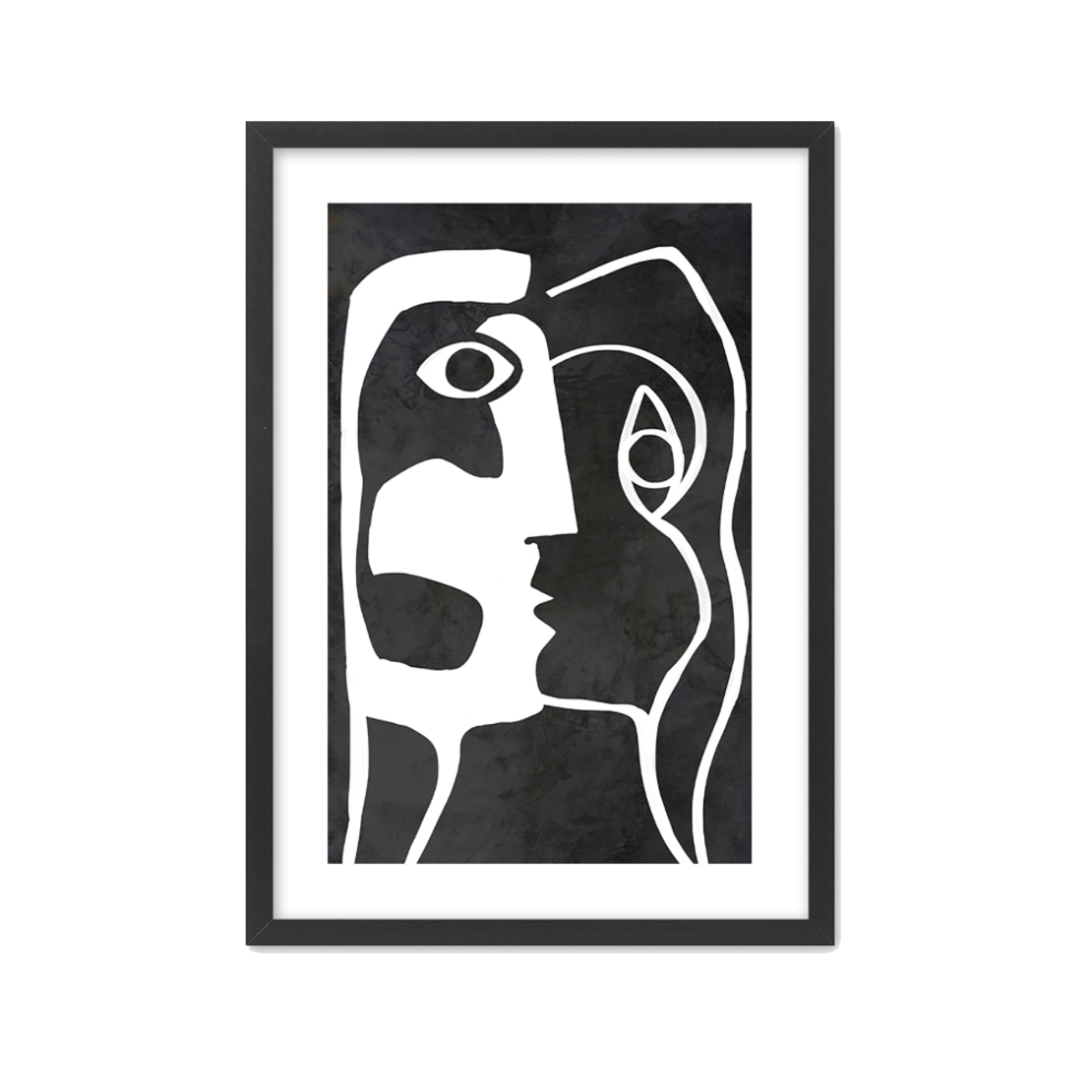 CLODE PAINTING SET 2PCS MDF BLACK WHITE PAPER FRAM