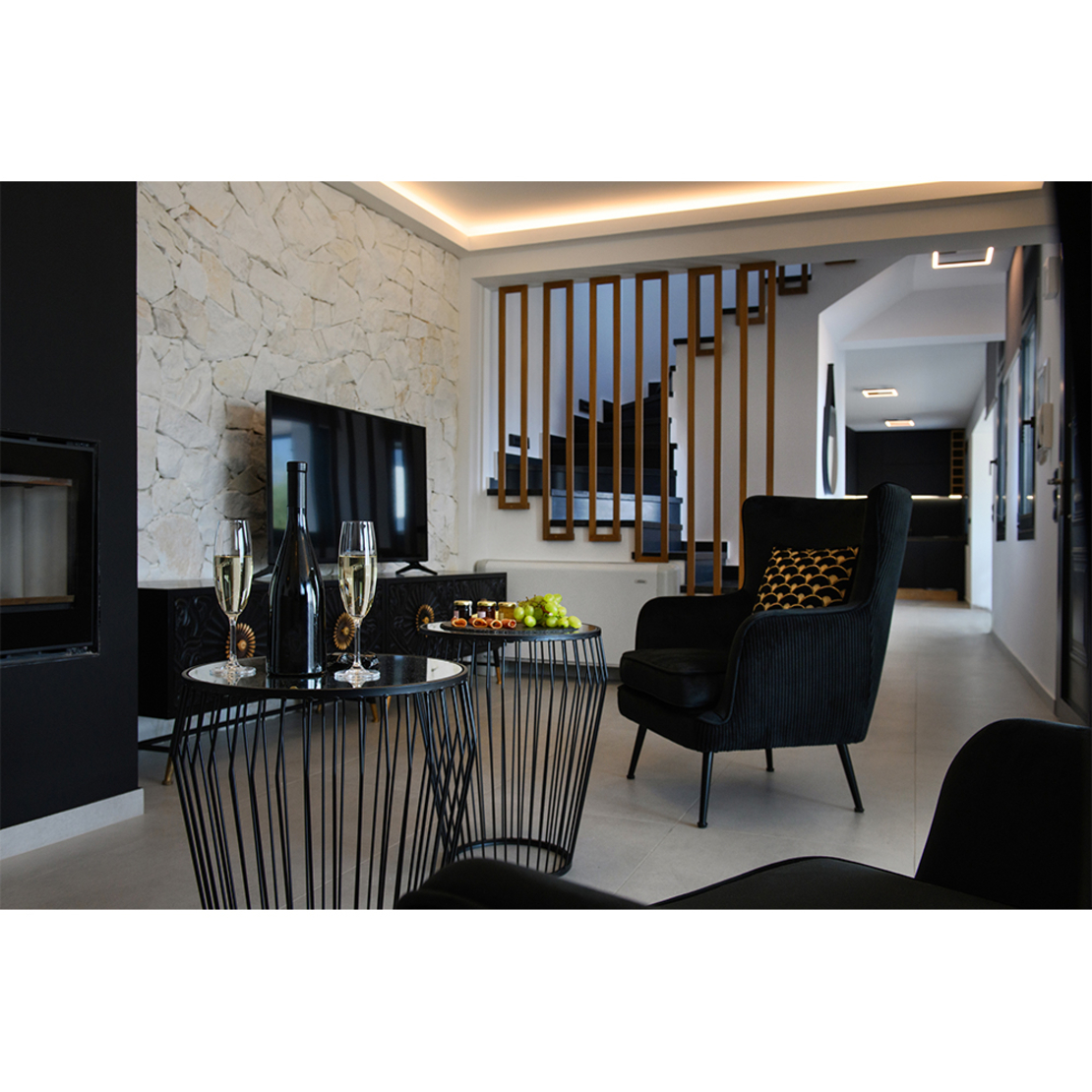 SERPATINA ARMCHAIR FABRIC BLACK METAL BLACK E1 PRC