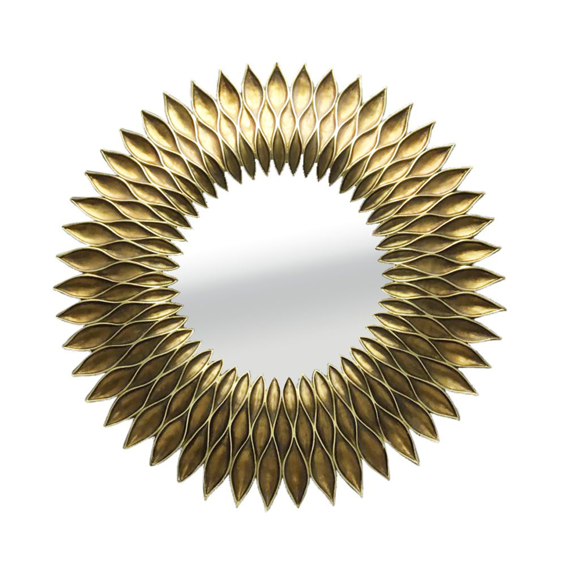 GIRASOL MIRROR WALL POLYRESIN GOLD ANTIQUE 51x51x5,5cm PRC