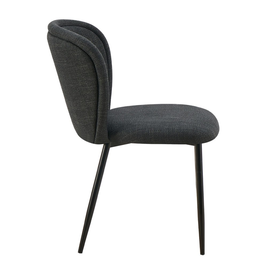 FIGARO CHAIR FABRIC ANTRACITE METAL BLACK E1 PRC