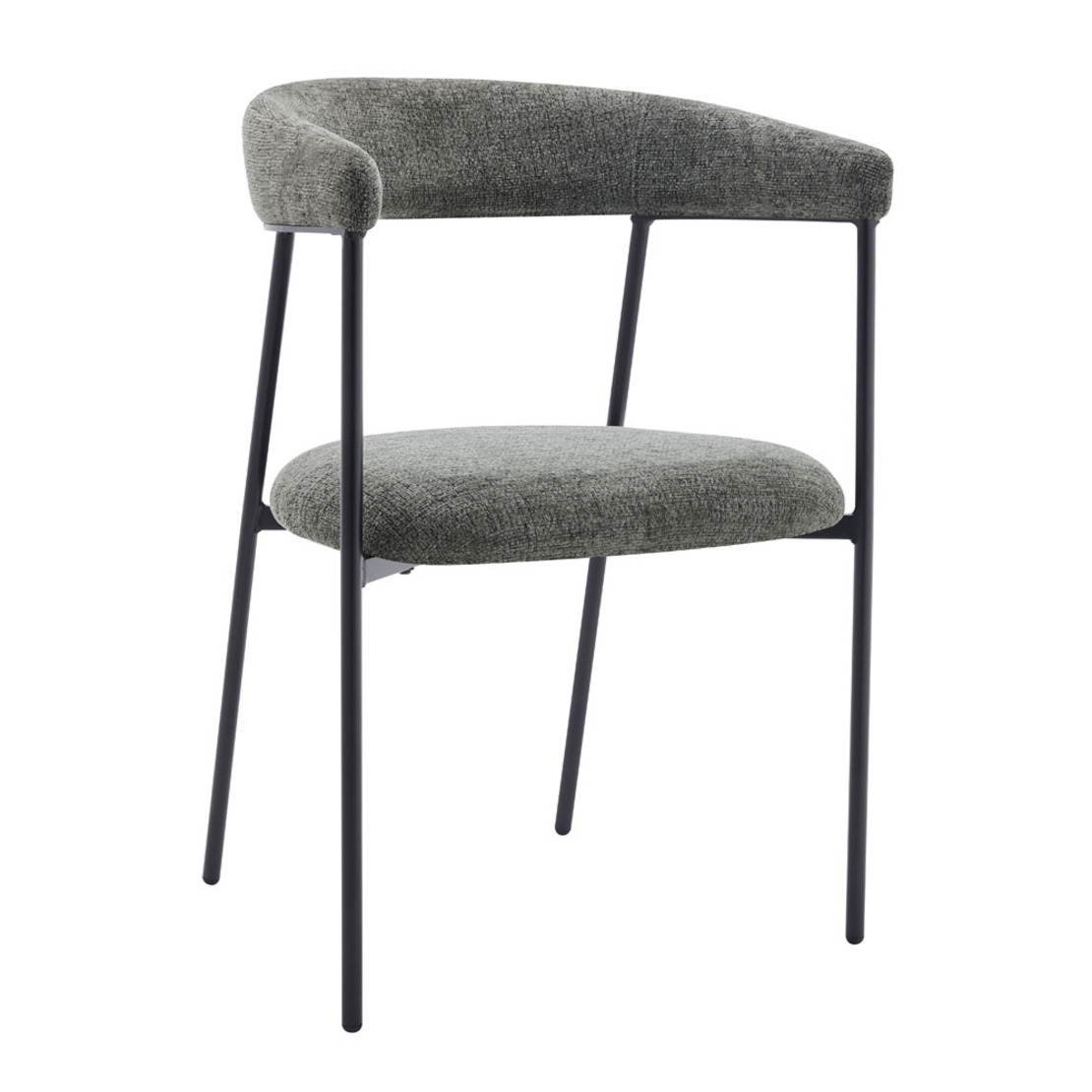 ECLIPSE CHAIR FABRIC GREY METAL BLACK E1 PRC