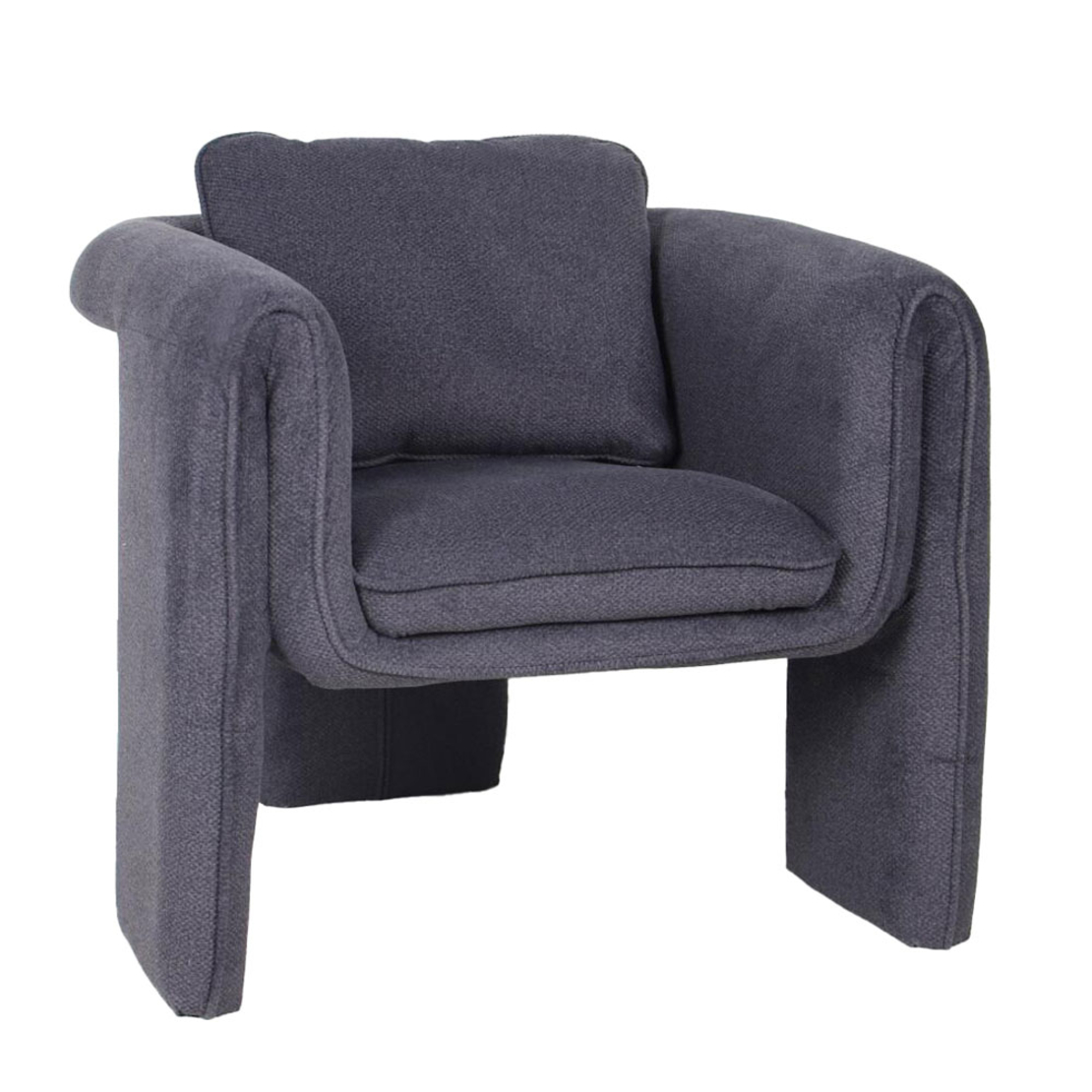 LOOP ARMCHAIR FABRIC BLACK E1 PRC