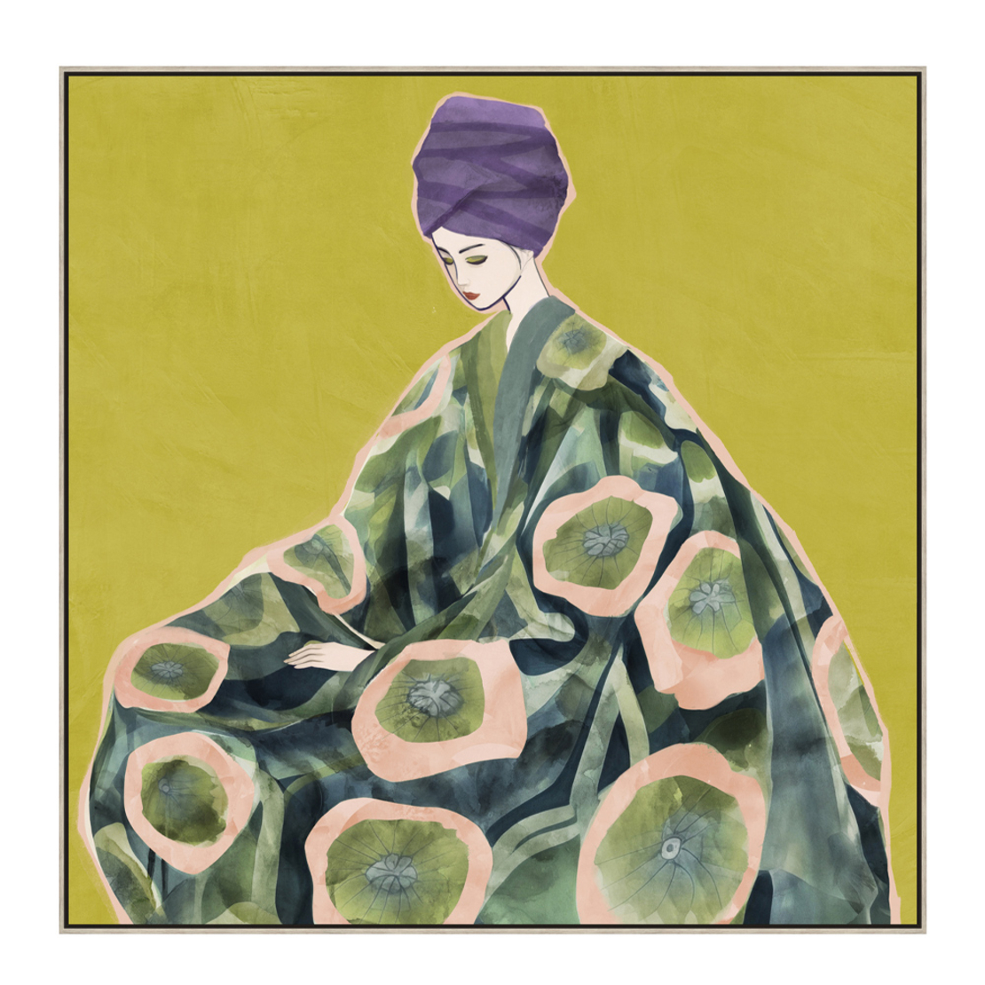 FLORAL LADY 1 PAINTING CANVAS MULTICOLOR WOOD FRAM