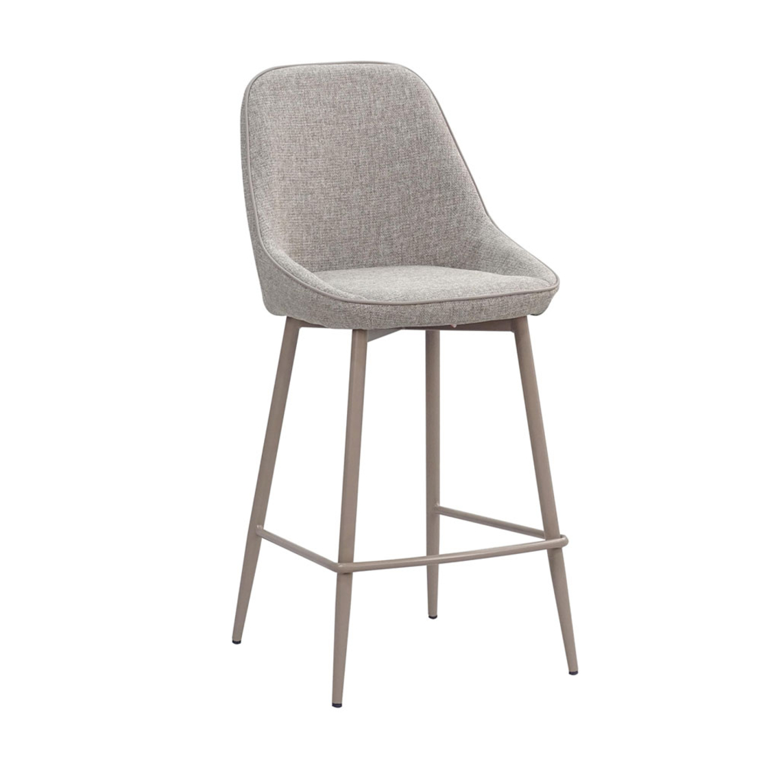 CALIPER STOOL BAR FABRIC BROWN CAPPUCCINO METAL CA