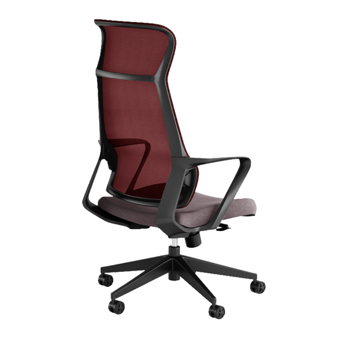 OPRA CHAIR DESK FABRIC BORDEAUX GREY 59x61xH130cm PRC
