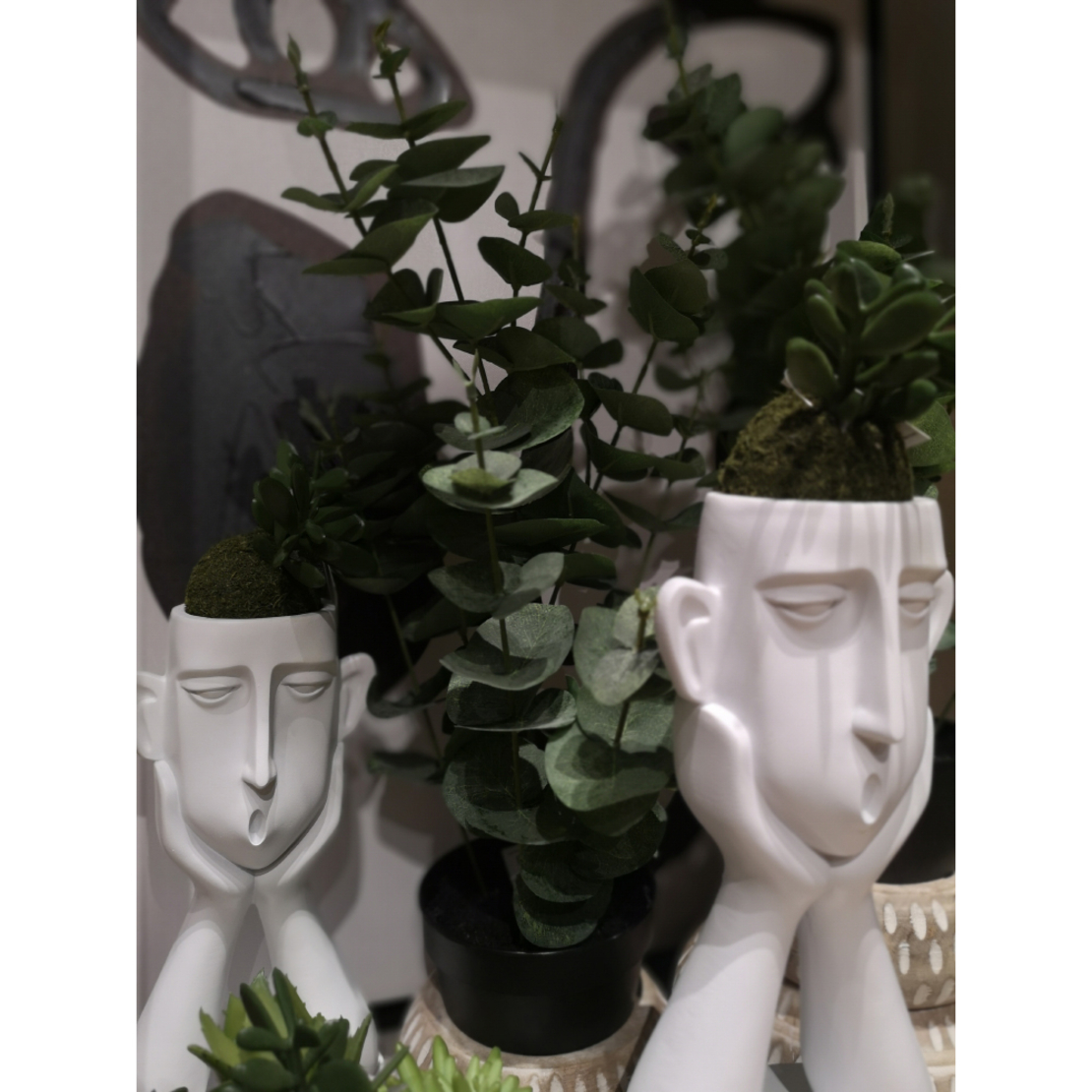EUCALYPTUS ARTIFICIAL PLANT POLYESTER PE/PP GREEN