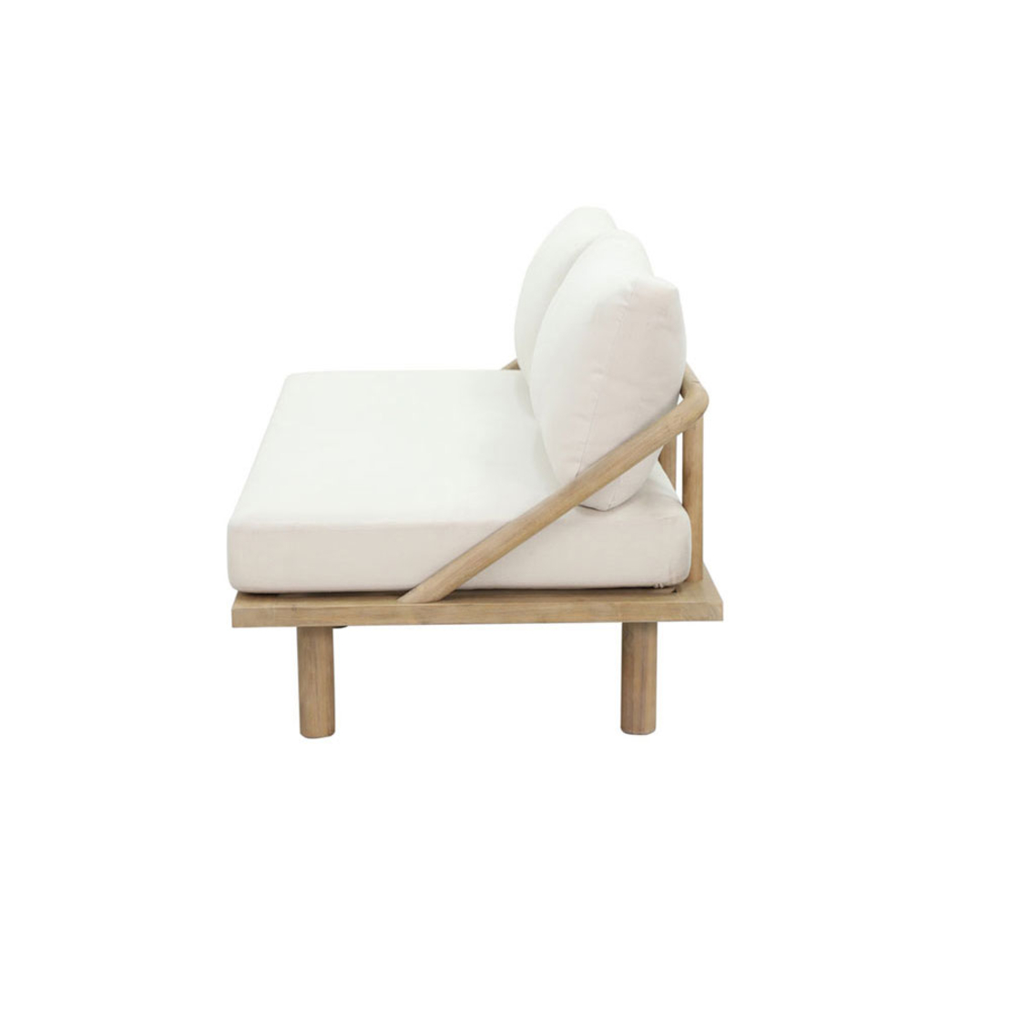 SIESTA SOFA BED WOOD ACACIA NATURAL CREAM 180x80xH